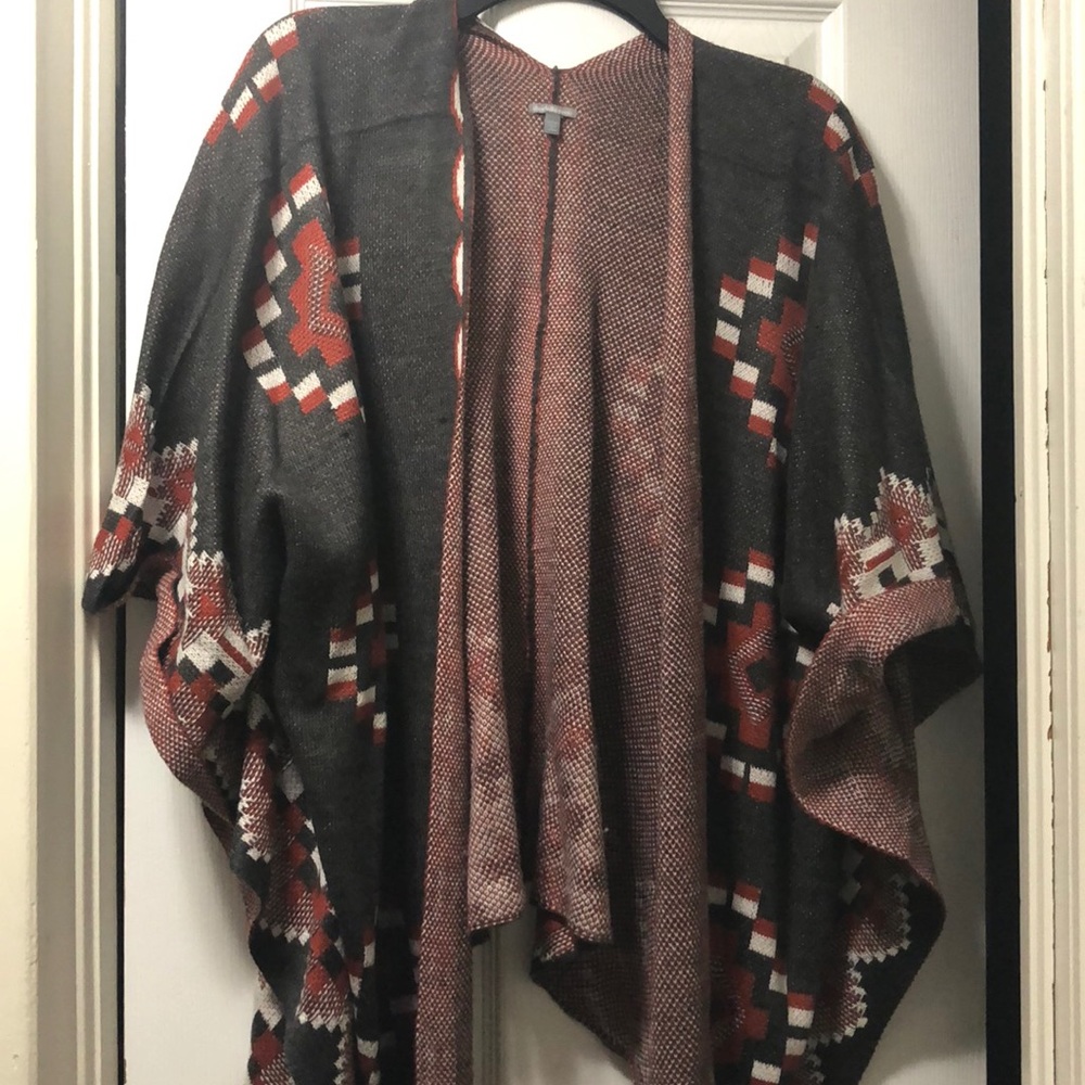 Red,grey,white pull over sweater